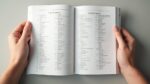Image d'un livre ouvert montrant des listes de vocabulaires en allemand.