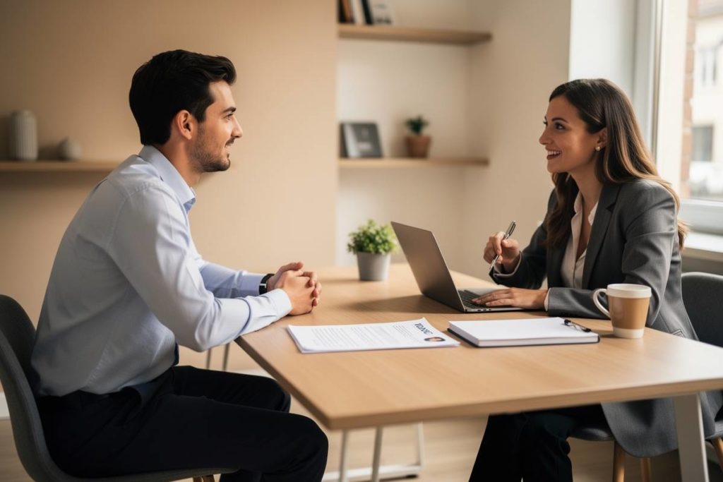 entretien pour une mission en agence d'intérim